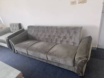 Sofa cum bed with 1 Sofa Chair