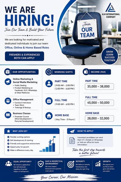 we are hiring male and female for online and office work