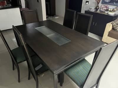 Dining table with 6 chairs