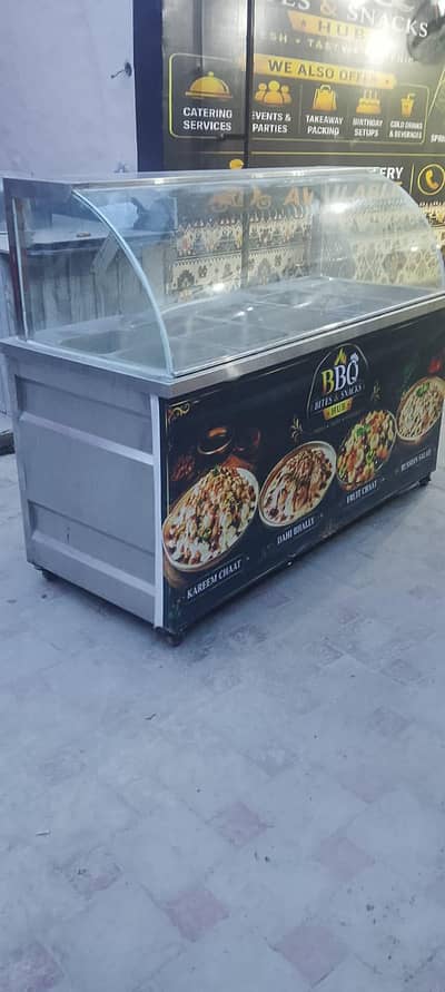6×3 Fast Food Counter – Bilkul New | Double Tank | 18 Gauge Chadar