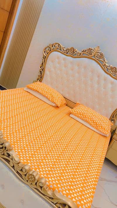 wooden cushion bed