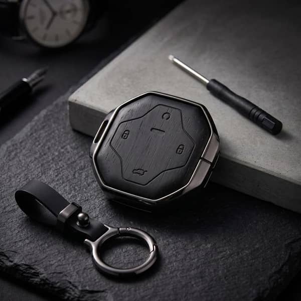 Jetour T1 Elite Series Metallic Car Key Case Luxury Zinc Alloy Protection Case(Black)