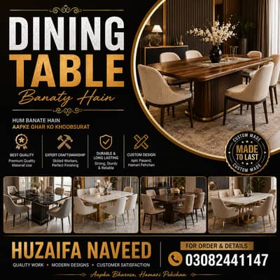 Dining Table, Marble Dining Table, Luxury Dining Set, 6 Seater Dining