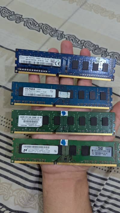 DDR3 12gb Rams Full kit: 5,000 | 4GB stick: 1,500 | 2GB stick: 1,000