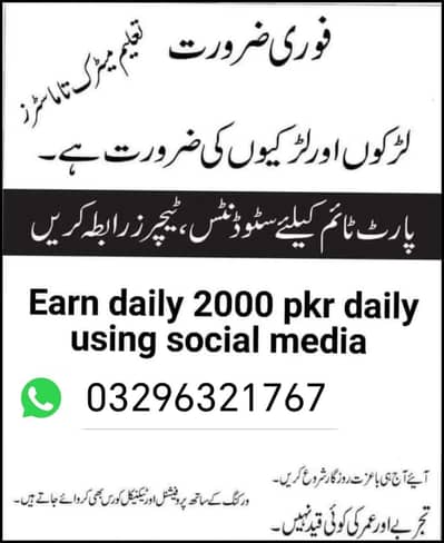 Online work from home and earn
