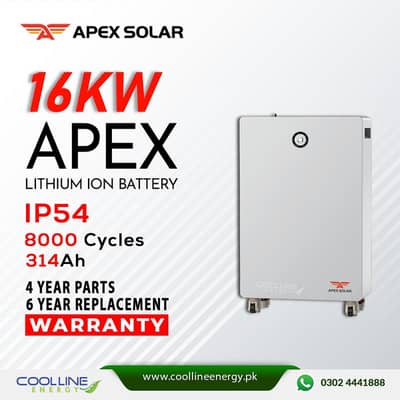 APEX Solar 16KW Lithium Ion Battery / 51.2V 100Ah Lethium Battery