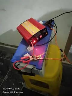 105 ampiar ki battery/ with charger aur fan