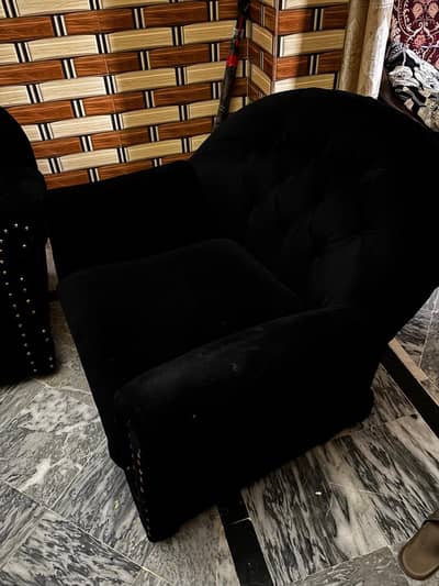 velvet stuff five seater sofa