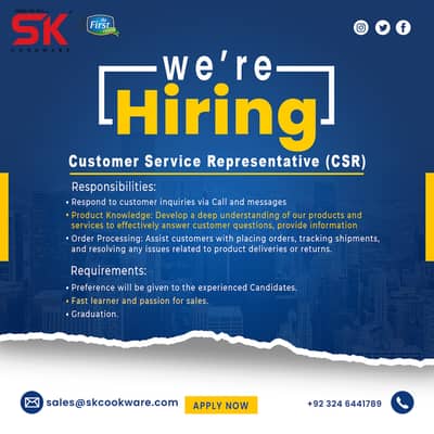 Customer Support Representative Job in Gujranwala