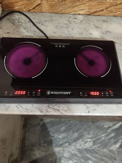 Westport Double Burner infrared Ceramic Electric Stove 2 month use