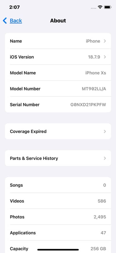 Iphone XS 256gb
