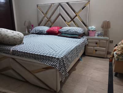 Bed set with 2 side tables n dressing table. without mattress for sale.