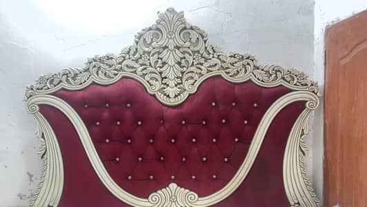 King Bed with velvet poshish