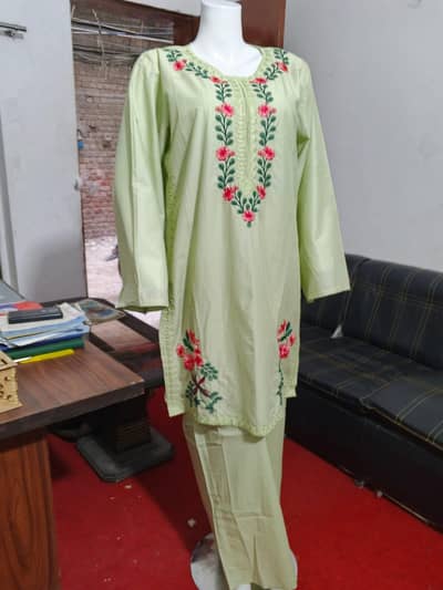 Pure Lawn Stitch 2 Pcs Embroidery Work