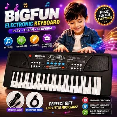 BIGFUN Musical Mega Electric Piano With Mic