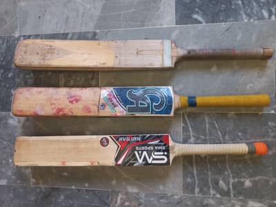 3 Cricket Bats for Sale – CA, SMA & Plain Bat (Used)
