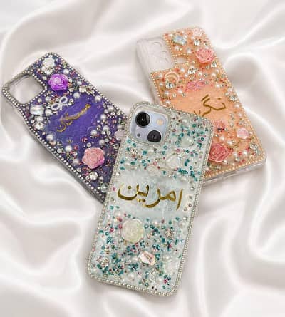 Trending Handmade Resin Phone Cover with Chain | Premium Custom Case
