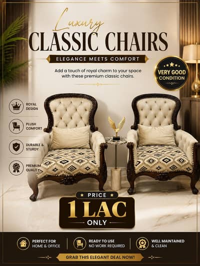 Luxury Classic Chair Set – 2 Chairs for Sale