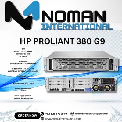 HP PROLIANT 380 G9  CPU 2x Intel Xeon E5-2686 V4  | server