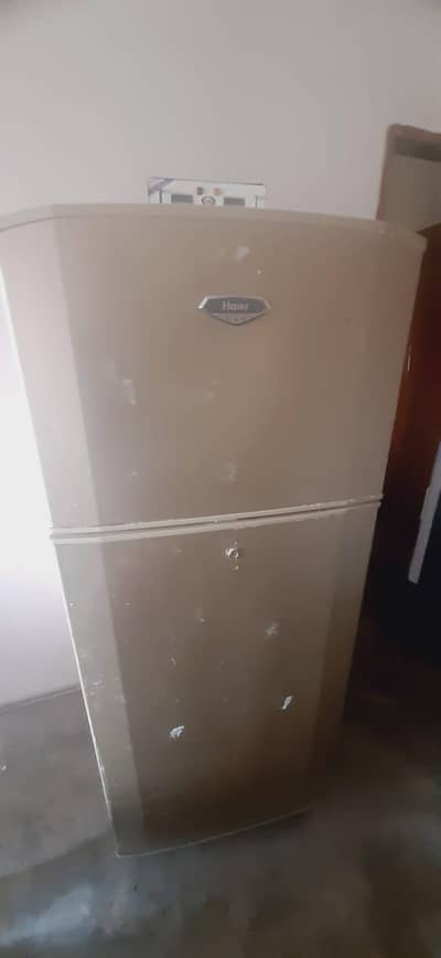 Haier fridge medium size golden colour