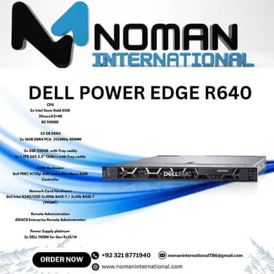 DELL POWER EDGE R640  CPU 2x Intel Xeon Gold 6138  | Server