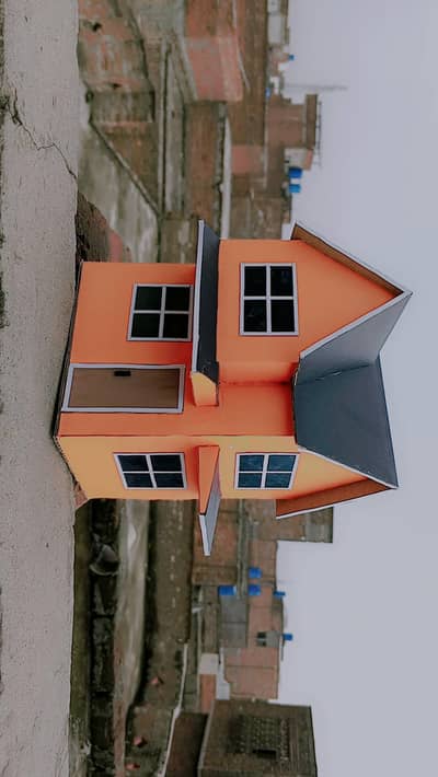Beautiful Homemade cardboard house model