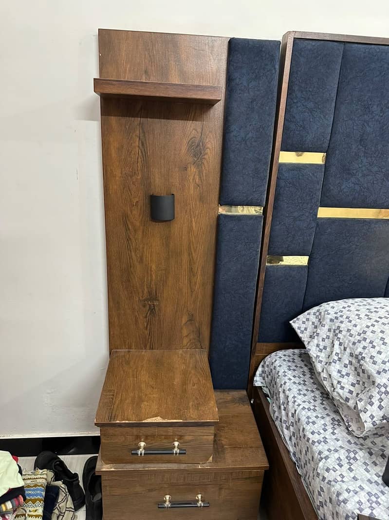Bed set - Wooden Bed set - Bed - side Tables 1