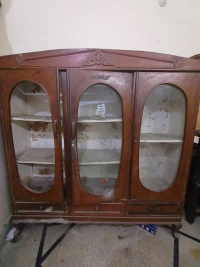 Old Wooden Almirah / Bartan Ka Showcase