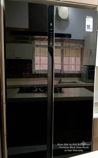 HAIER DOUBLE GLASS DOOR FRIDGE FOR SALE Model HRF-6221