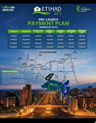 Etihad Town Phase IV Residential Plots For Sale