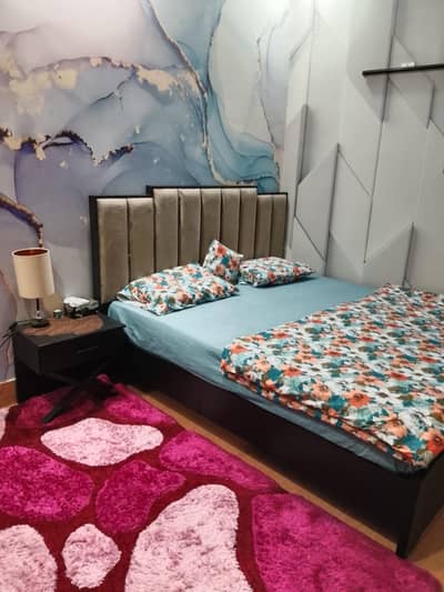 King bed with side table including mattress