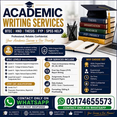 Academic Writing Services | BTEC | HND | Thesis | FYP | SPSS Help
