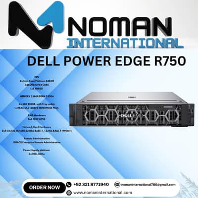 DELL POWER EDGE R750  CPU 2x Intel Xeon Platinum 8352M | server