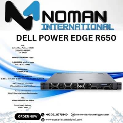 DELL POWER EDGE R650  CPU 2x Intel Xeon Platinum 8352M | server