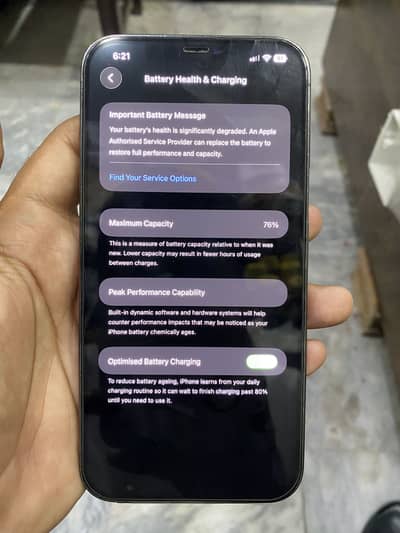 Iphone 12 pro max 256gb Factory unlock 76% BH