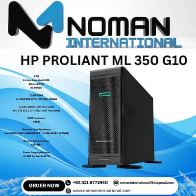 HP PROLIANT ML 350 G10   CPU 2x Intel Xeon Gold 6138  | server