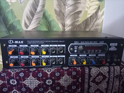  D-Max Sound System for Sale – Dual Speakers, Amplifier & Microphone