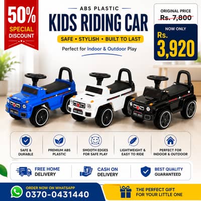 Premium Kids Riding Car - Durable ABS Plastic Push Toy