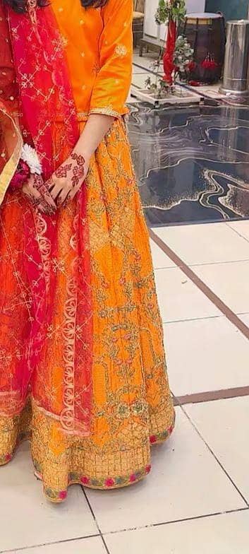 Formal Lehnga Choli for Rent – Premium Quality (Mehndi / Mayon)