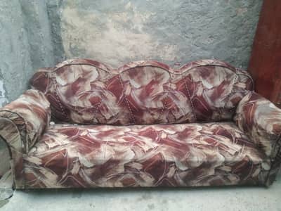 brown sofa 10 by 6 condition three seater and pre