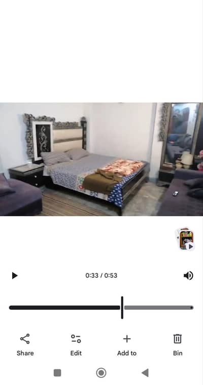 double bed bed n side table singar table