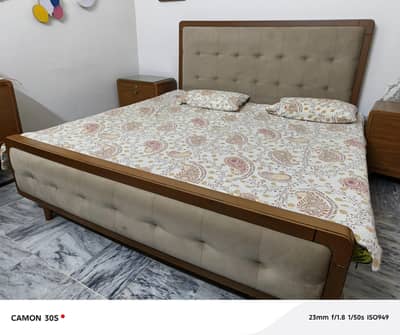 wooden bed