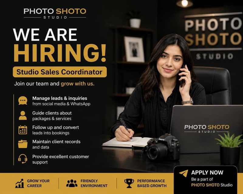 Studio Sales Coordinator female 0