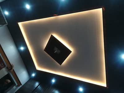 Fancy gypsum ceiling-Pvc ceiling-Pvc fluted panel-Wallpaper-Ps panel