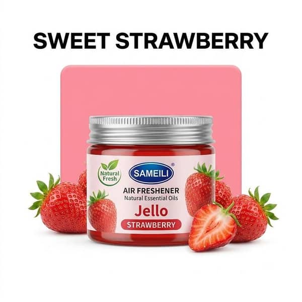 Jello - Gel Air Freshener - STRAWBERRY_ 200g For Car, House And Office Use