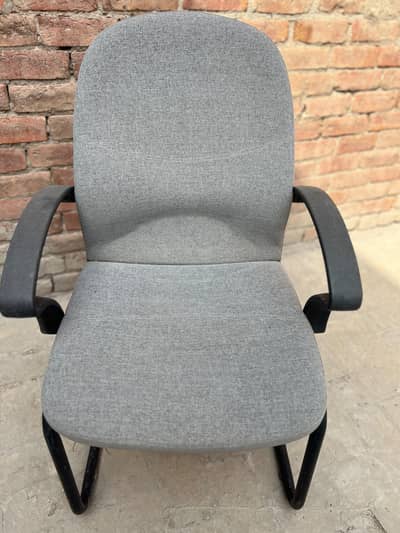 10 Office Chairs - Gray zean fabric | strong & comfortable