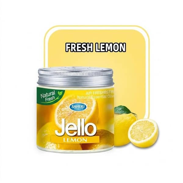 Jello Gel Air Freshener 220g - Long-Lasting Lemon Scent & Odor Neutralizer