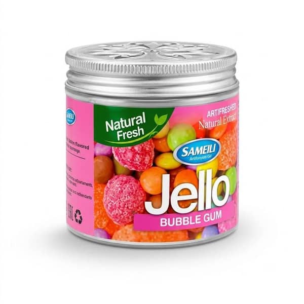 Jello Bubble Gum Gel Air Freshener 220g - Sweet Odor Eliminator for Car & Home