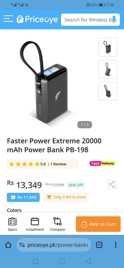 faster power bank 20000 mah