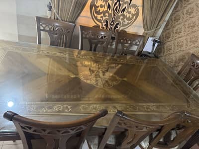 Pire oak wood Dinning table for 8 person